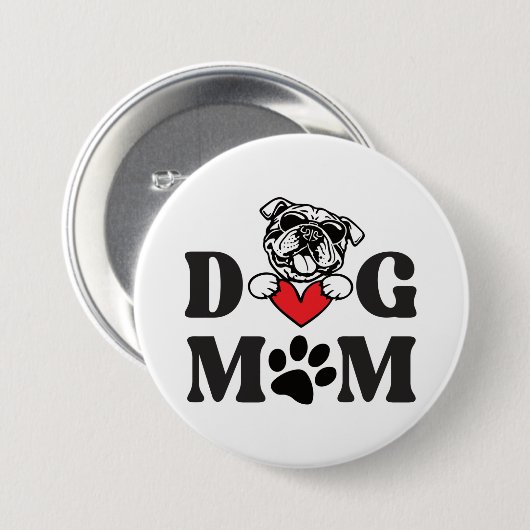 Dog mama ronde button 7,6 cm (Voorkant /achterkant)