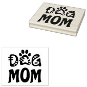 Dog mama 	rubberstempel (Gestempeld)