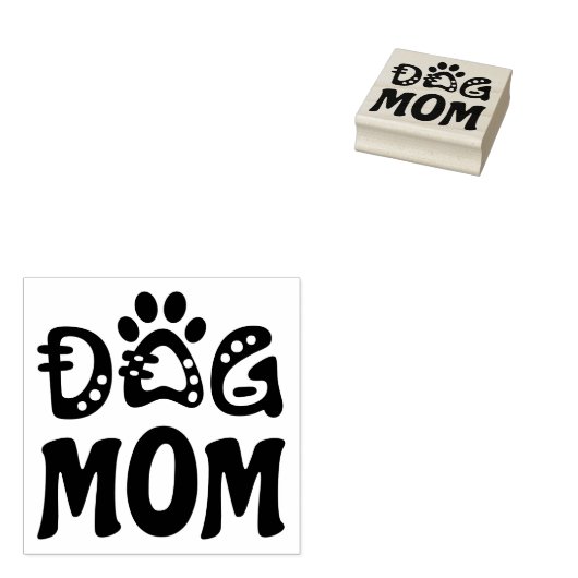 Dog mama rubberstempel (Gestempeld)