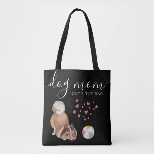 Dog mama Speelgoed Canvas tas (Voorkant)
