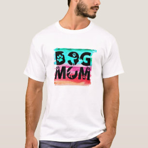 Dog mama Waterverf Dog Paw Dog Mama Dog Lady Dog L T-shirt