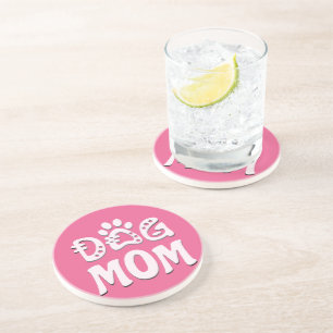 Dog mama zandsteen onderzetter