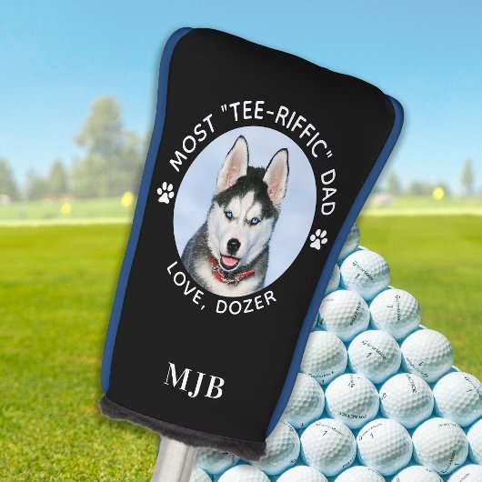 Dog Meeste T-shirt-Riffic Papa Gepersonaliseerde F Golfheadcover