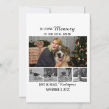 Dog Memorial 5 Photo Collage Pet Tribute