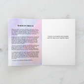 Dog Memorial avec Rainbow Bridge carte de poème (Intérieur)