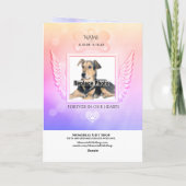 Dog Memorial avec Rainbow Bridge carte de poème (Dos)