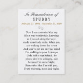 Dog Memorial Card - Carte photo noir moderne (Dos)