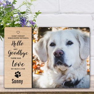 Dog Memorial Dog Foto Wood Grain Keepomwille Pet Fotoplaat