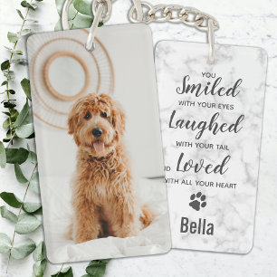 Dog Memorial Foto Gift Sympathie Pet Logedenkteken Sleutelhanger