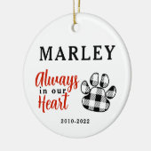Dog Memorial Foto terug Ceramic Ornament (Links)