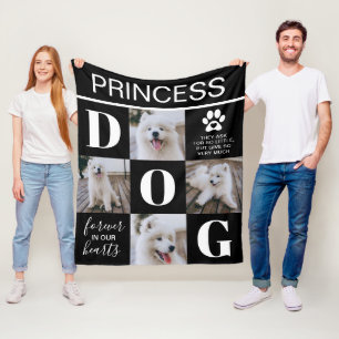 Dog Memorial Gift   Foto Pet Loss Fleece Deken
