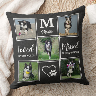 Dog Memorial Gift- Monogram Pet Loss Dog Keepache Kussen