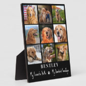 Dog Memorial Gift Pet Loss Custom 9 Photo Collage Fotoplaat (Zijkant)
