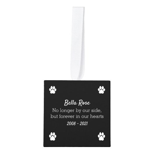 Dog Memorial Keepomwille Photo Cube Kubus Ornament (Voorkant)