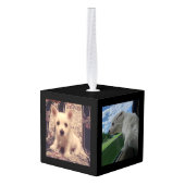 Dog Memorial Keepomwille Photo Cube Kubus Ornament (Achter hoekig)