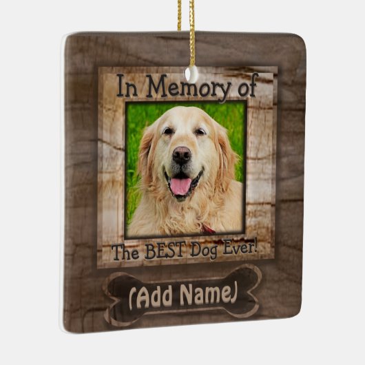 Dog Memorial Keramisch Ornament (Rechts)