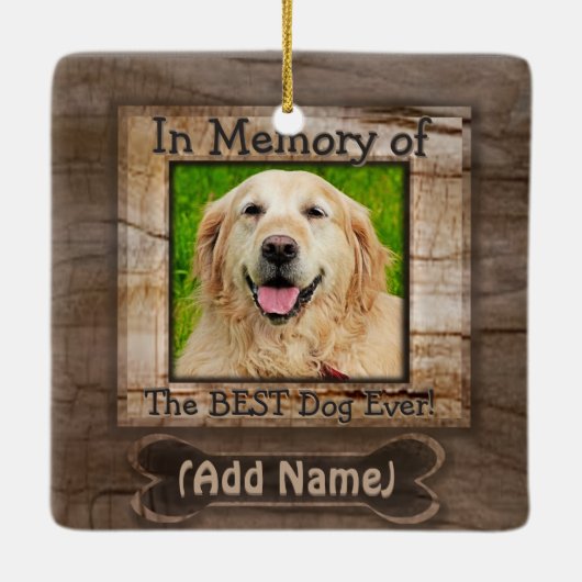 Dog Memorial Keramisch Ornament (Achterkant)