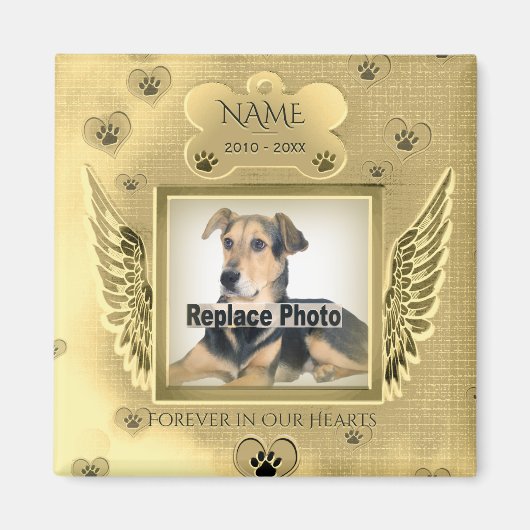 Dog Memorial Magneet (Voorkant)