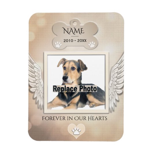 Dog Memorial Magnet Magneet (Verticaal)