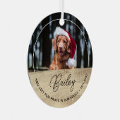 Dog Memorial Metalen Ornament (Voorkant Rechts)