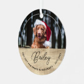 Dog Memorial Metalen Ornament (Voorkant links)