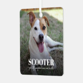 Dog Memorial Metalen Ornament (Voorkant links)