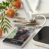 Dog Memorial - Nu ben ik vrij Sleutelhanger (Voorkant Rechts)