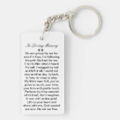 Dog Memorial - Nu ben ik vrij Sleutelhanger (achterkant)