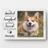 Dog Memorial Personalized Pet Herdenking Foto Fotoplaat (voorkant)