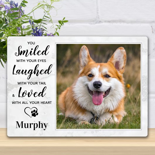 Dog Memorial Personalized Pet Herdenking Foto Fotoplaat