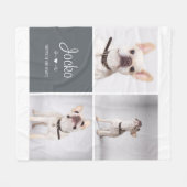 Dog Memorial Pet Loss Keepomwille Photo Collage Fleece Deken (Voorkant (Horizontaal))