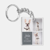 Dog Memorial Pet Loss Keepomwille Photo Collage Sleutelhanger (Voorkant Links)