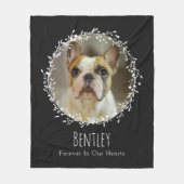 Dog Memorial Pet Loss Keepomwille Photo Wreater Fleece Deken (Voorkant)