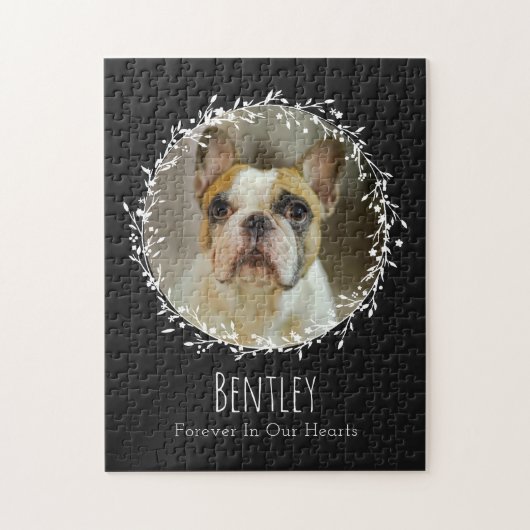 Dog Memorial Pet Loss Keepomwille Two Photo Wreate Legpuzzel (Verticaal)