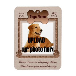 Dog Memorial - Pet Memorial Brown Tones Magneet
