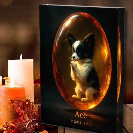 Dog Memorial Photo Block - Papillon Fotoblokken