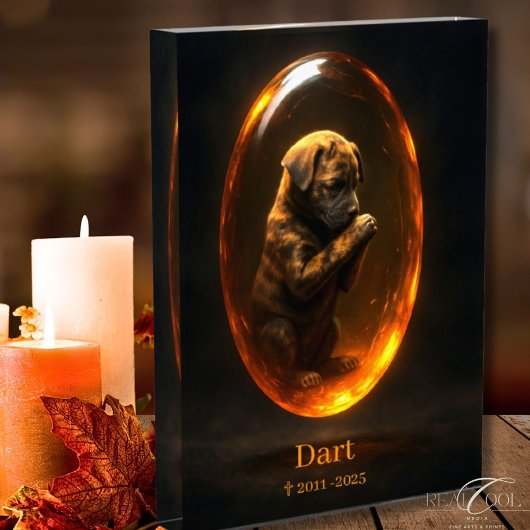 Dog Memorial Photo Block - Tennessee Brindle Fotoblokken