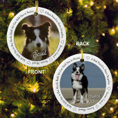 Dog Memorial Photo Forever Loved & Missed Keepsake Keramisch Ornament