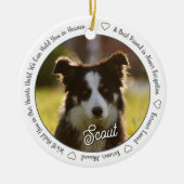 Dog Memorial Photo Forever Loved & Missed Keepsake Keramisch Ornament (Voorkant)
