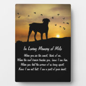 Dog Memorial Spiritueel Poem Fotoplaat (voorkant)