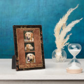 Dog Memory Marble Rustic Gold Keepomwille Fotoplaat (Zijkant)