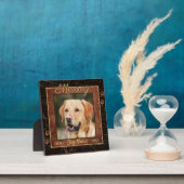 Dog Memory Marble Rustic Gold Square Keepslag Fotoplaat (Insitu)