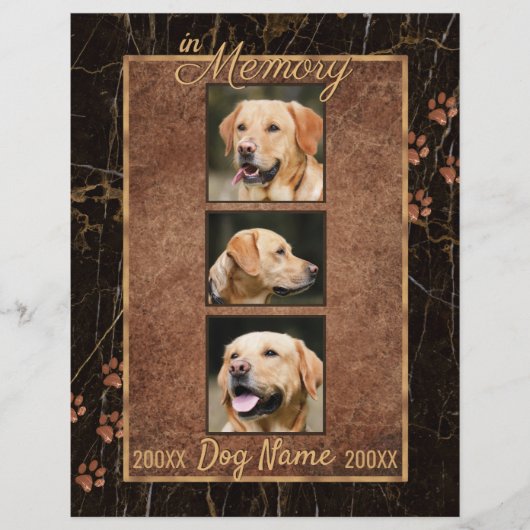 Dog Memory Marble Rustic Keepomwille (Voorkant)