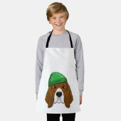 Dog met Beanie Schort (Gedragen)