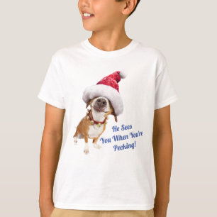 Dog met Big Santa Hat T-shirt