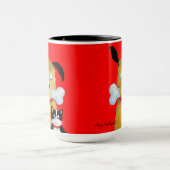 Dog met Bone & Cat - Funny Mug Mok (Midden)