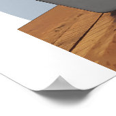 Dog met bril op computer en bureau poster (Hoek)