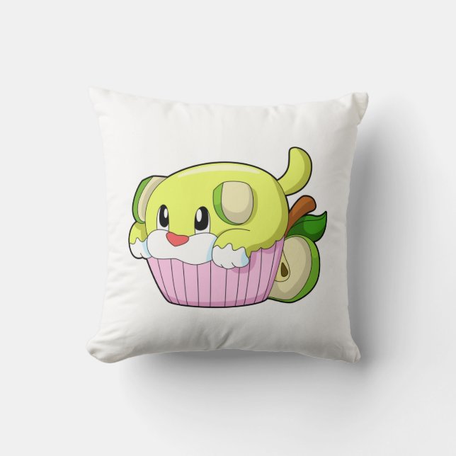 Dog met Cake Kussen (Voorkant)