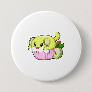 Dog met Cake Ronde Button 7,6 Cm