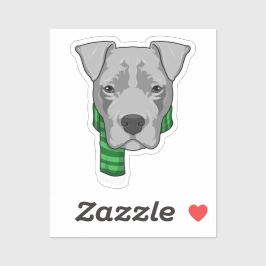 Dog met Scarf Sticker (Vel)